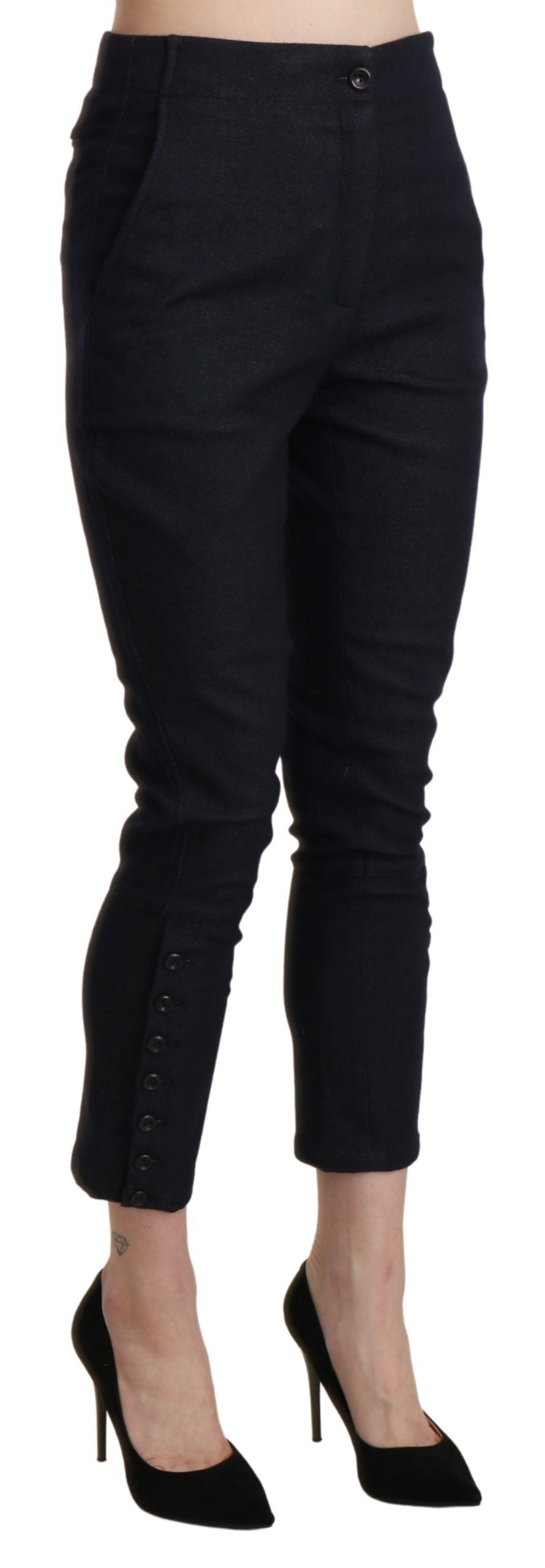 - Chic High Waist Cropped Capri Pants