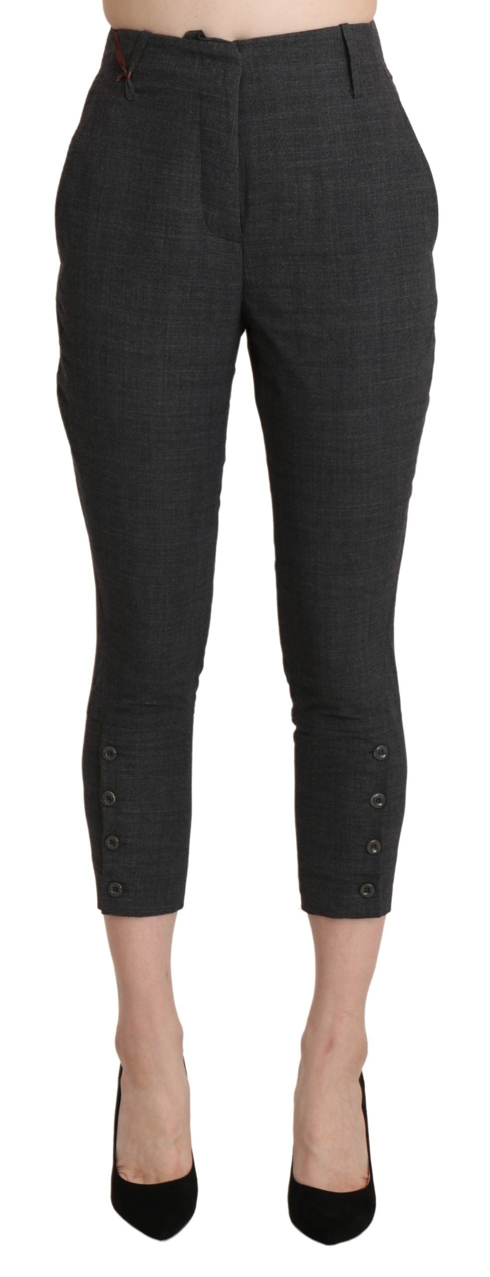 - Chic High Waist Capri Cropped Pants