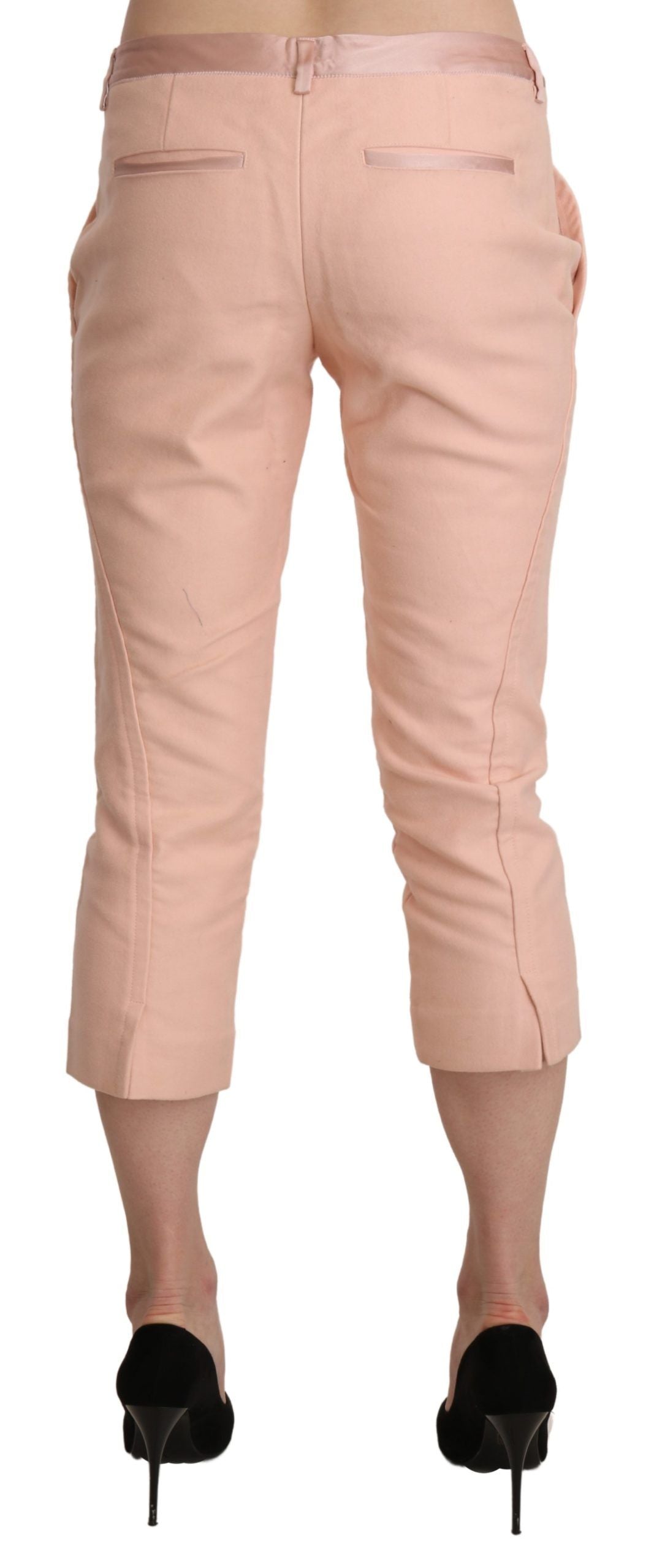 - Chic Pink Skinny Capri Pants