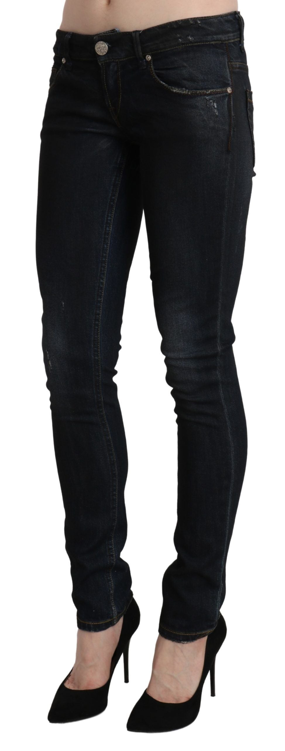 - Sleek Black Washed Skinny Jeans