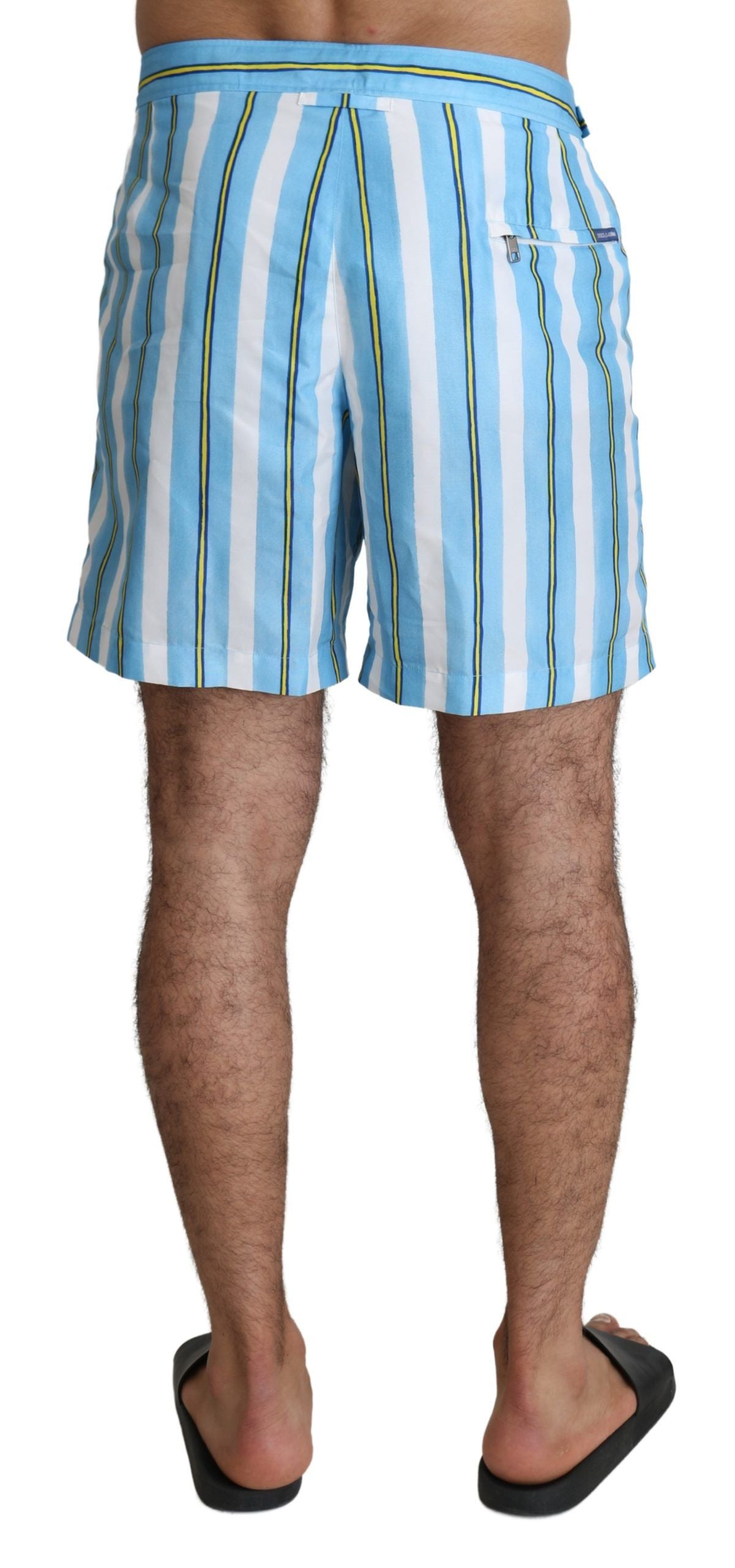 - Striped Elegance Swim Shorts