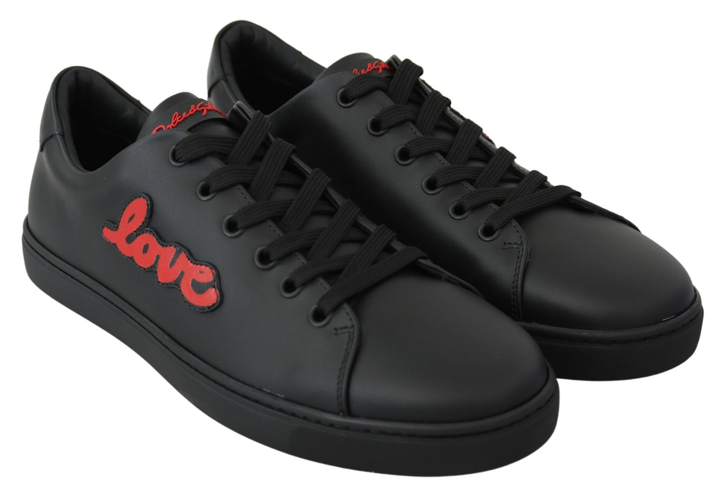 Elegant Leather Sneakers with Red Accents - The Luxe Alliance