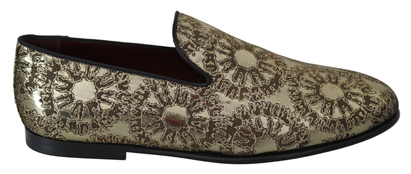 - Gold Bordeaux Loafers Slides Dress Shoes