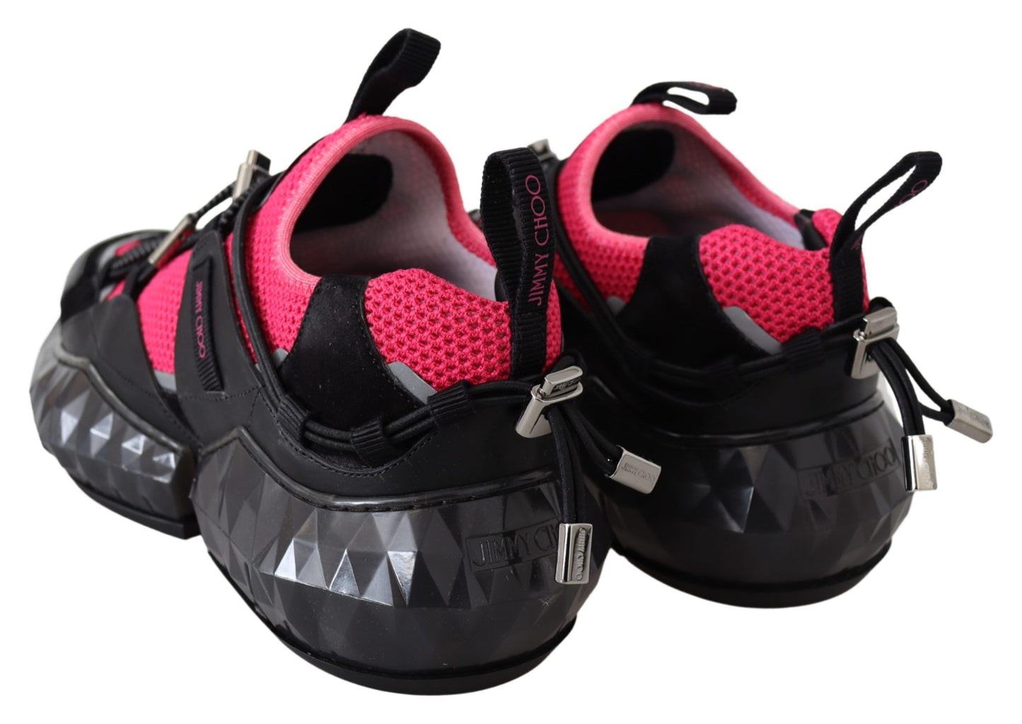 - Electric Elegance Leather Mesh Sneakers