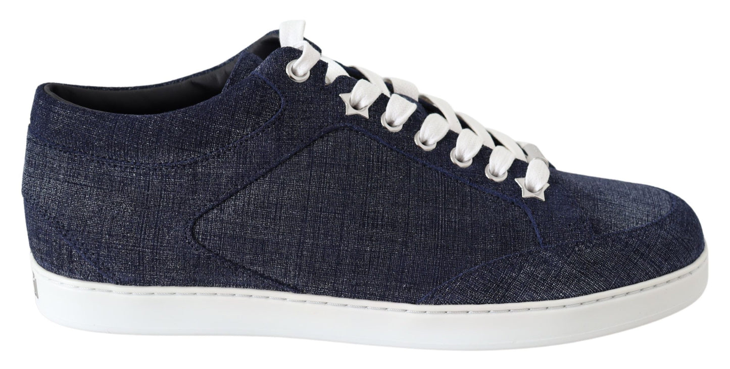 - Chic Slip-On Blue Denim Suede Sneakers