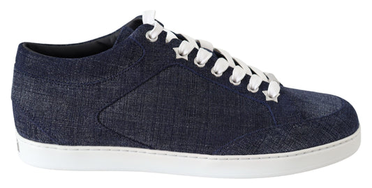 - Chic Slip-On Blue Denim Suede Sneakers