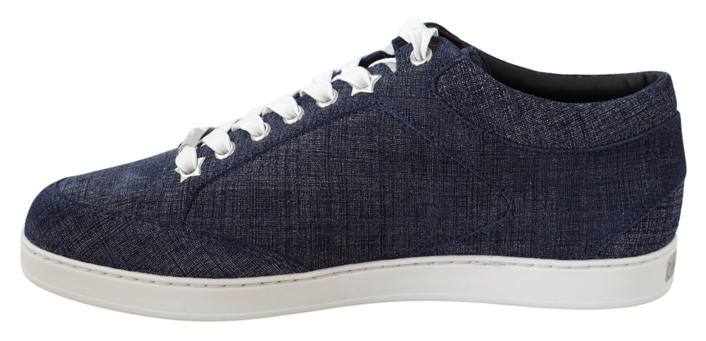 - Chic Slip-On Blue Denim Suede Sneakers