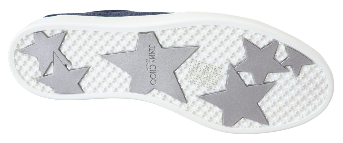 - Chic Slip-On Blue Denim Suede Sneakers