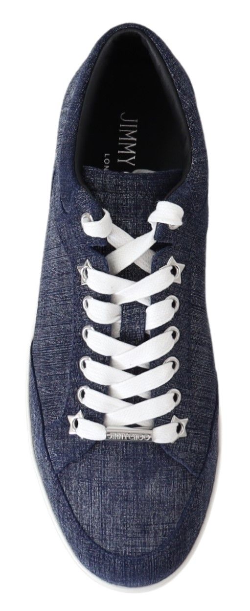 - Chic Slip-On Blue Denim Suede Sneakers