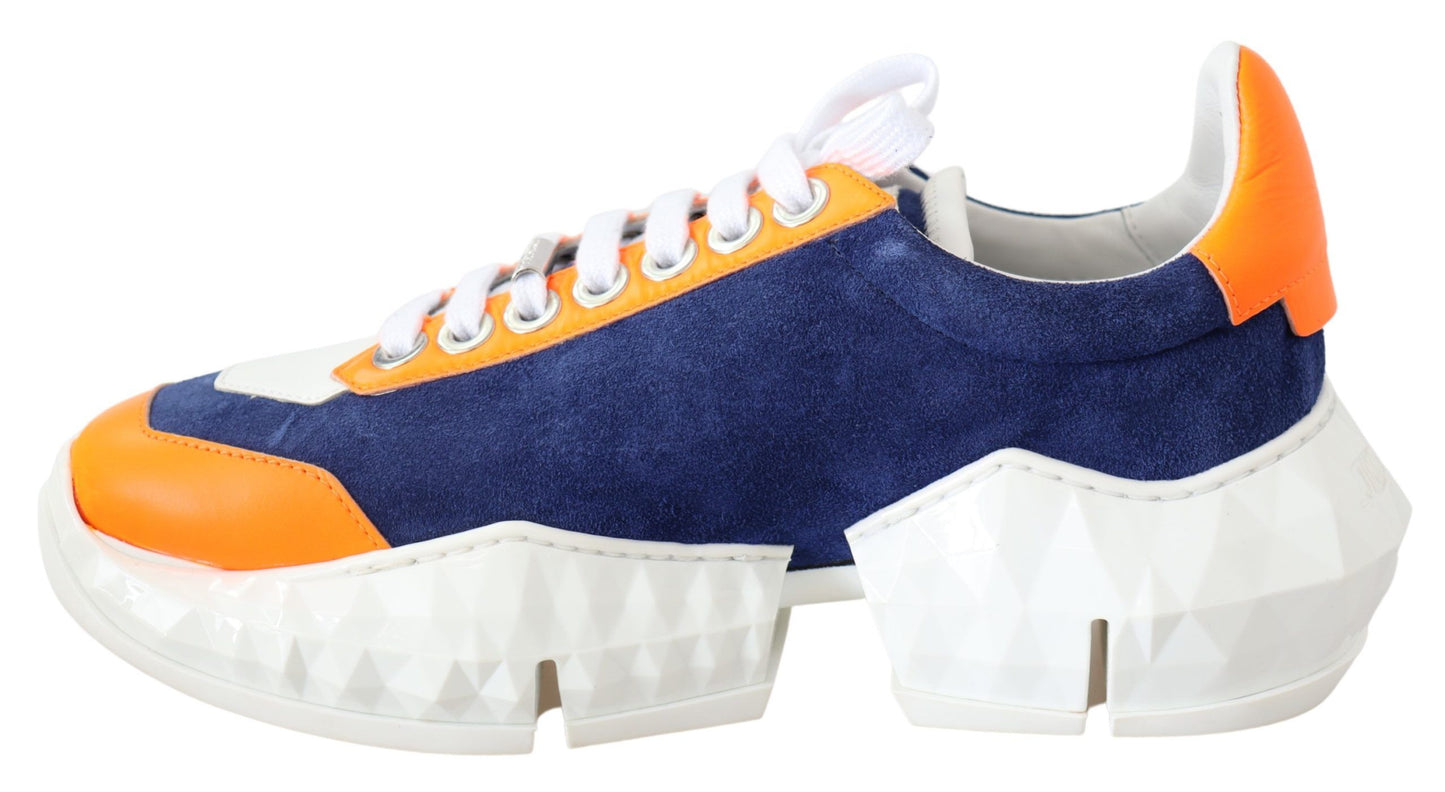 - Electric Elegance Leather Mix Sneakers