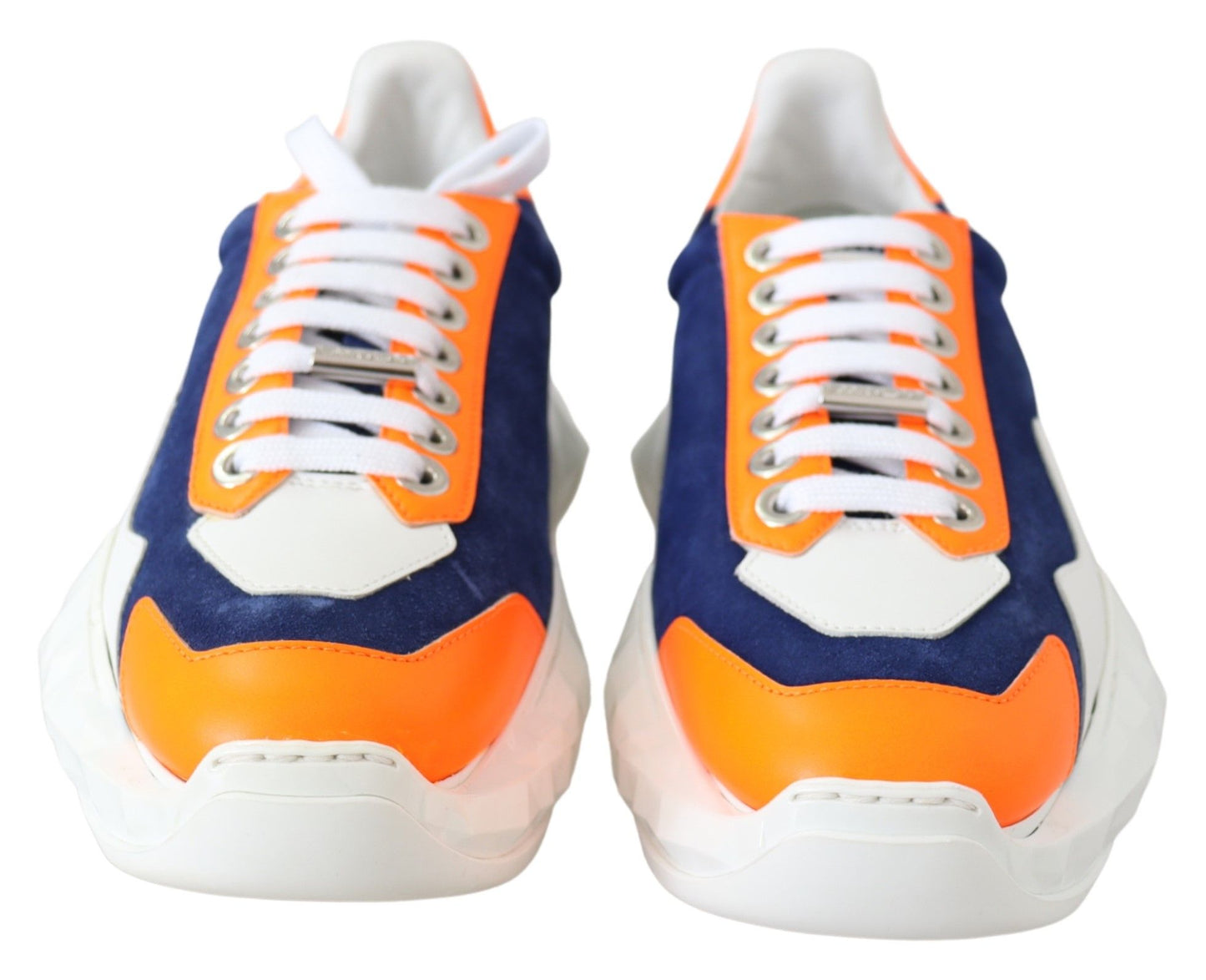 - Electric Elegance Leather Mix Sneakers