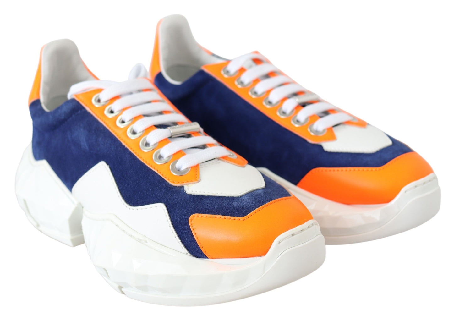- Electric Elegance Leather Mix Sneakers