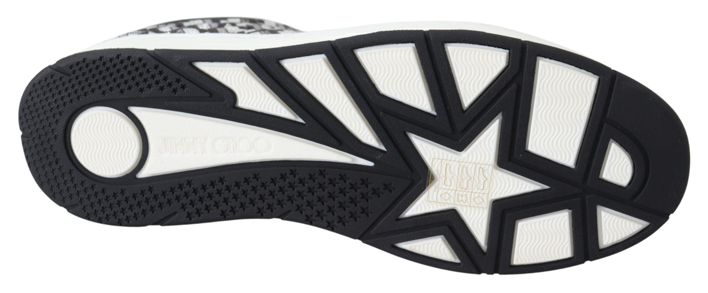 - Glittering Slip-On Sneakers - Silver and Black
