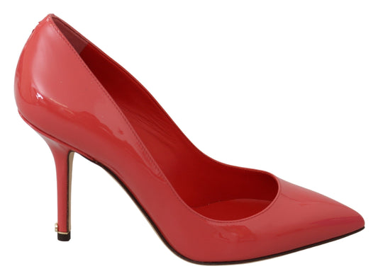 - Elegant Dark Pink Patent Leather Pumps