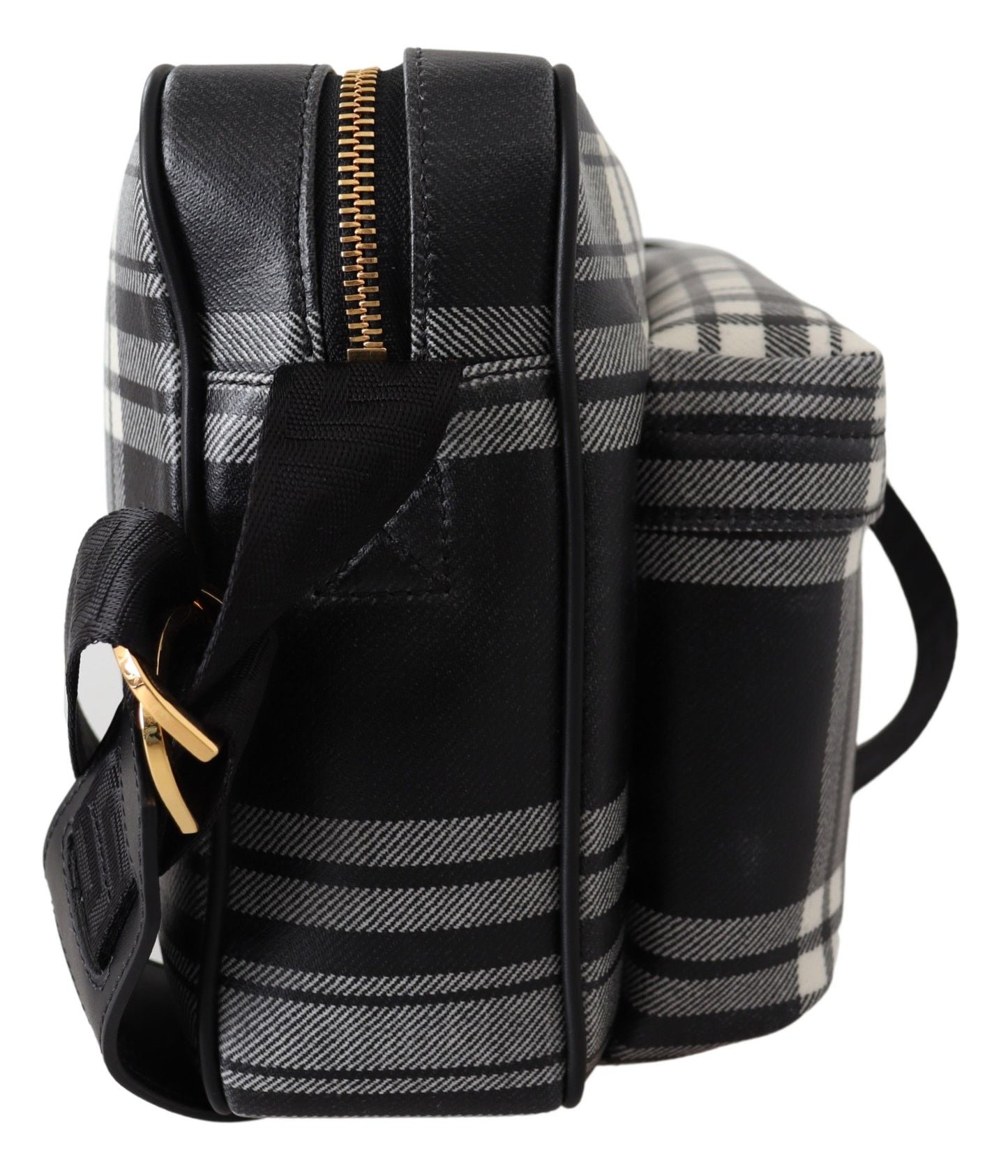 - Elegant Grey Leather Crossbody Bag