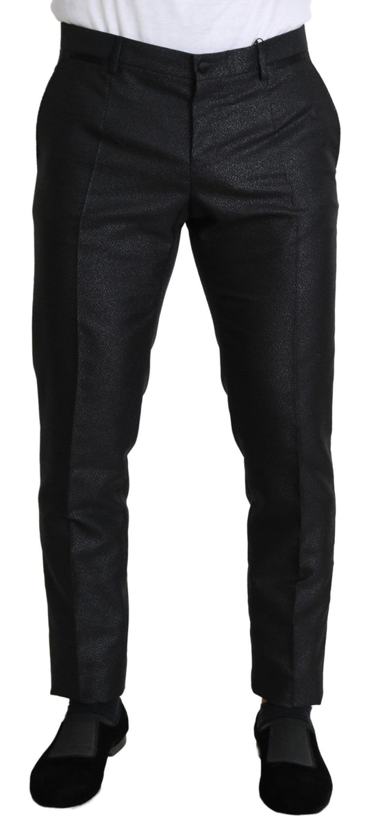- Elegant Metallic Black Dress Pants