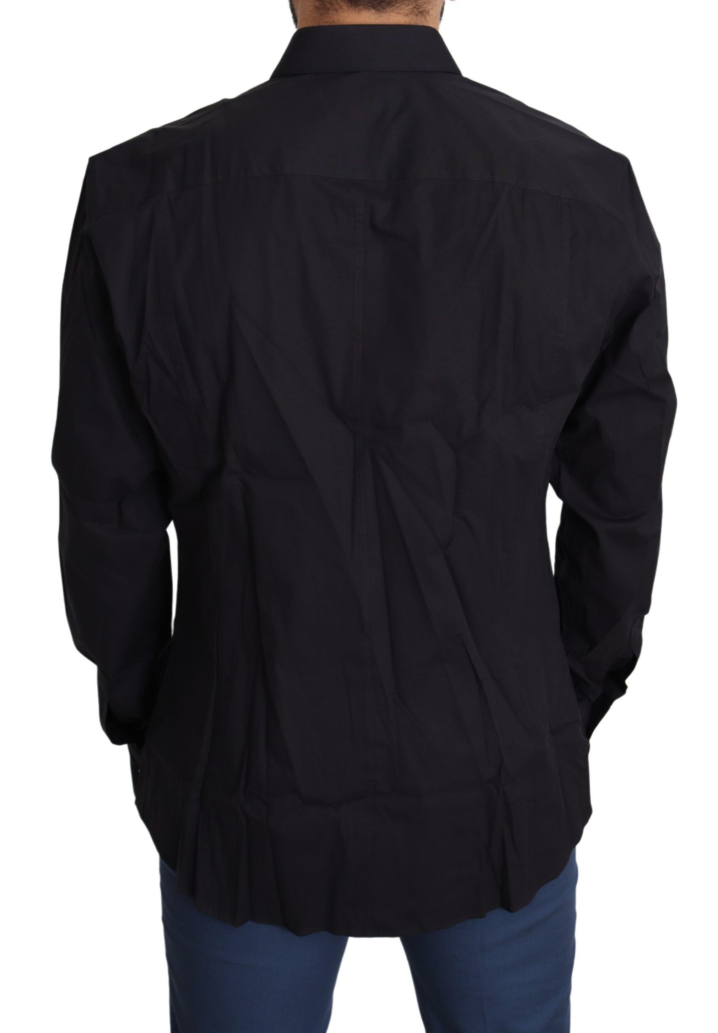 - Elegant Slim Fit Black Dress Shirt