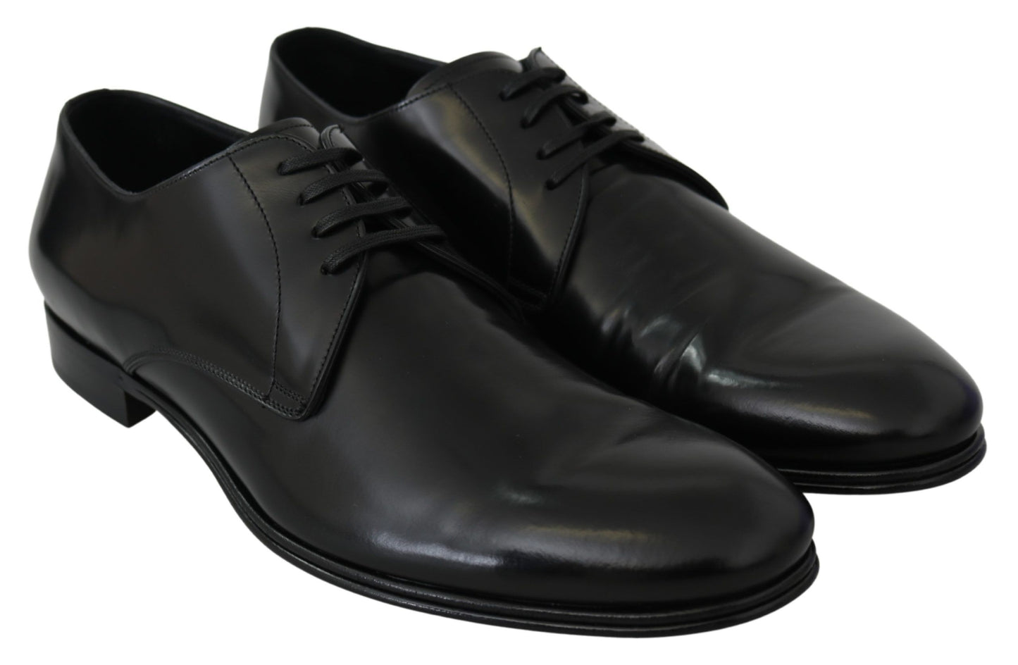 - Elegant Black Leather Derby Shoes