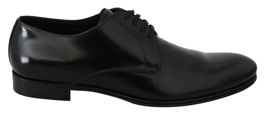- Elegant Black Leather Derby Shoes