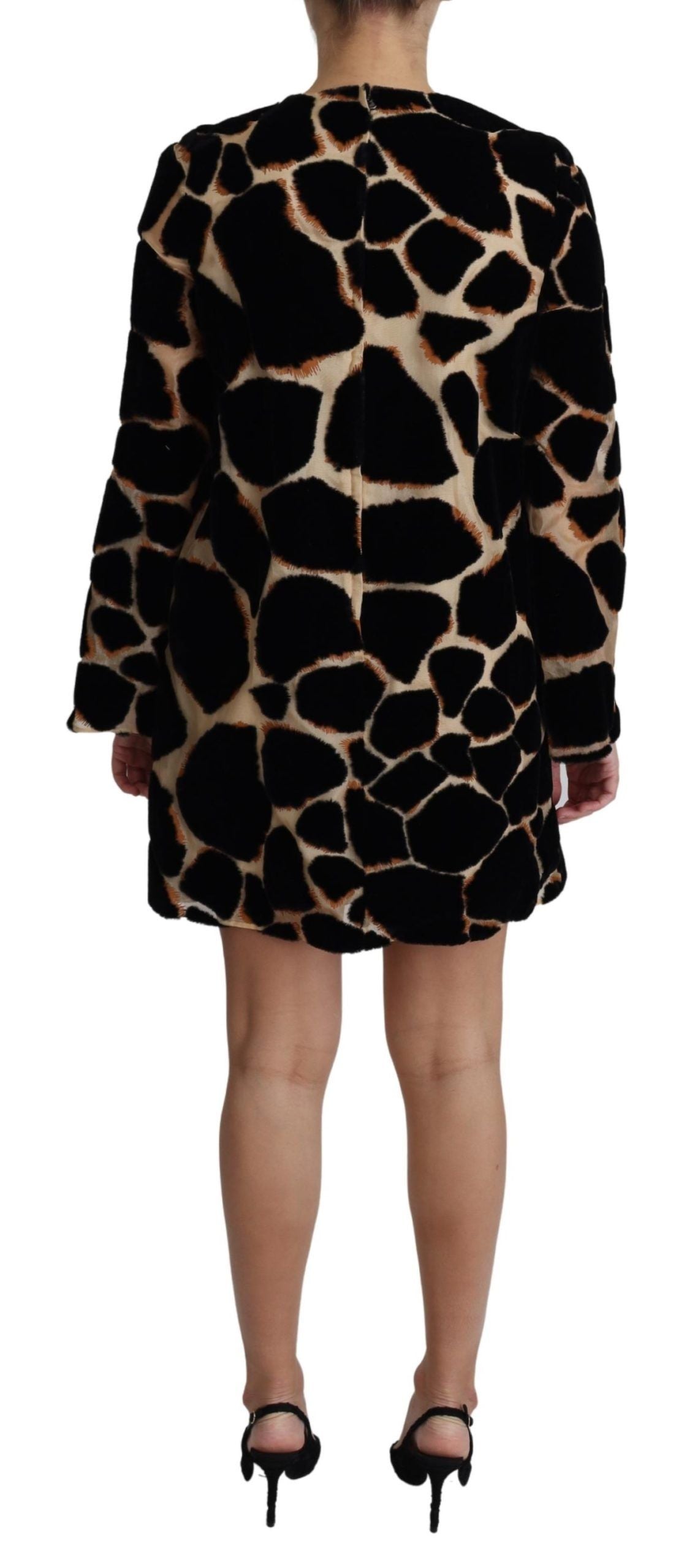 - Chic Giraffe Print Shift Mini Dress