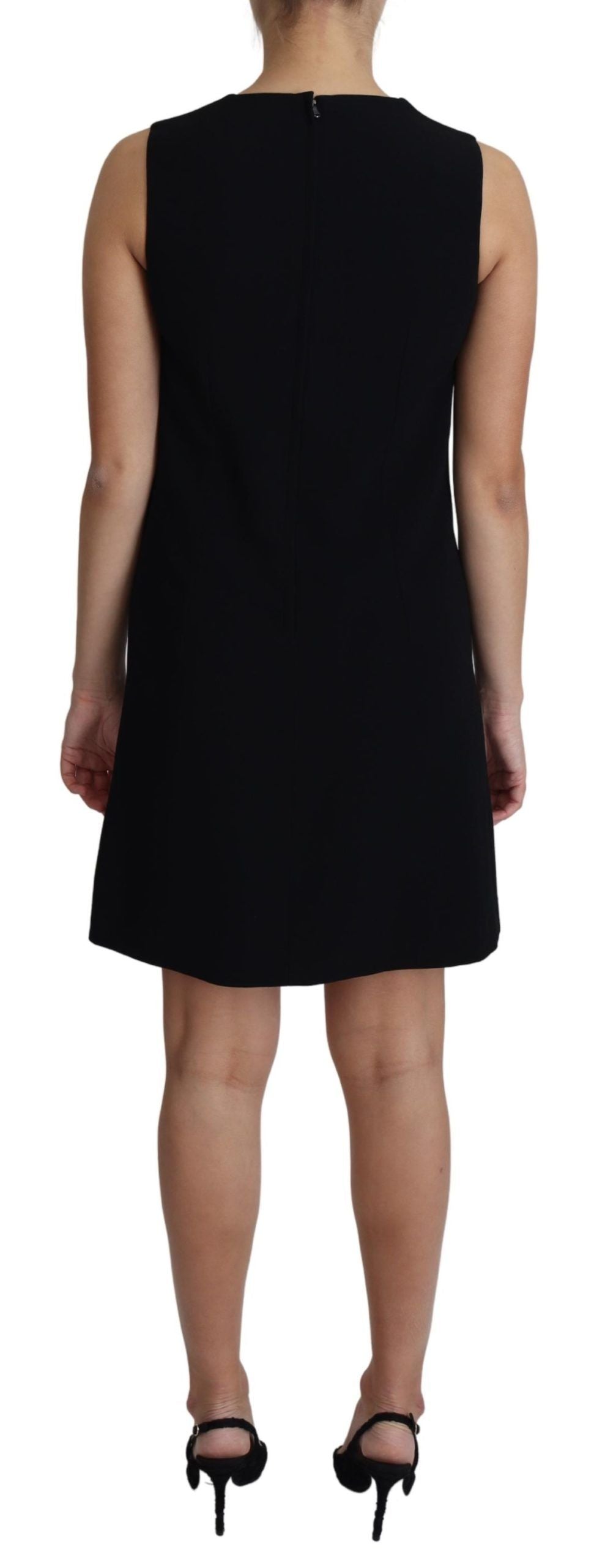 - Elegant Sleeveless Black A-Line Mini Dress