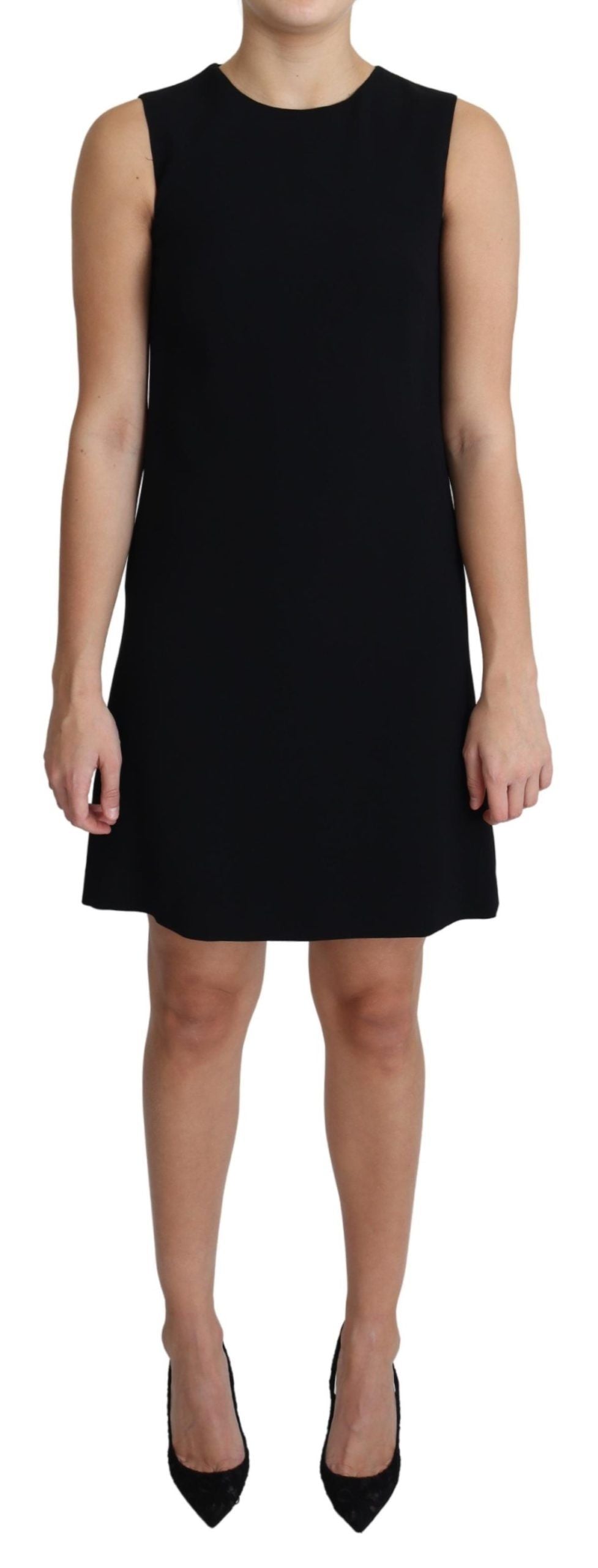 - Elegant Sleeveless Black A-Line Mini Dress