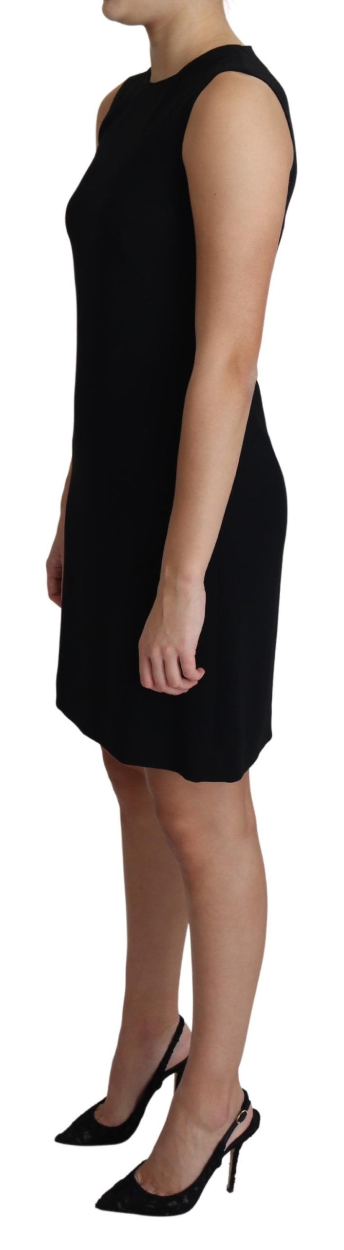 - Elegant Sleeveless Black A-Line Mini Dress