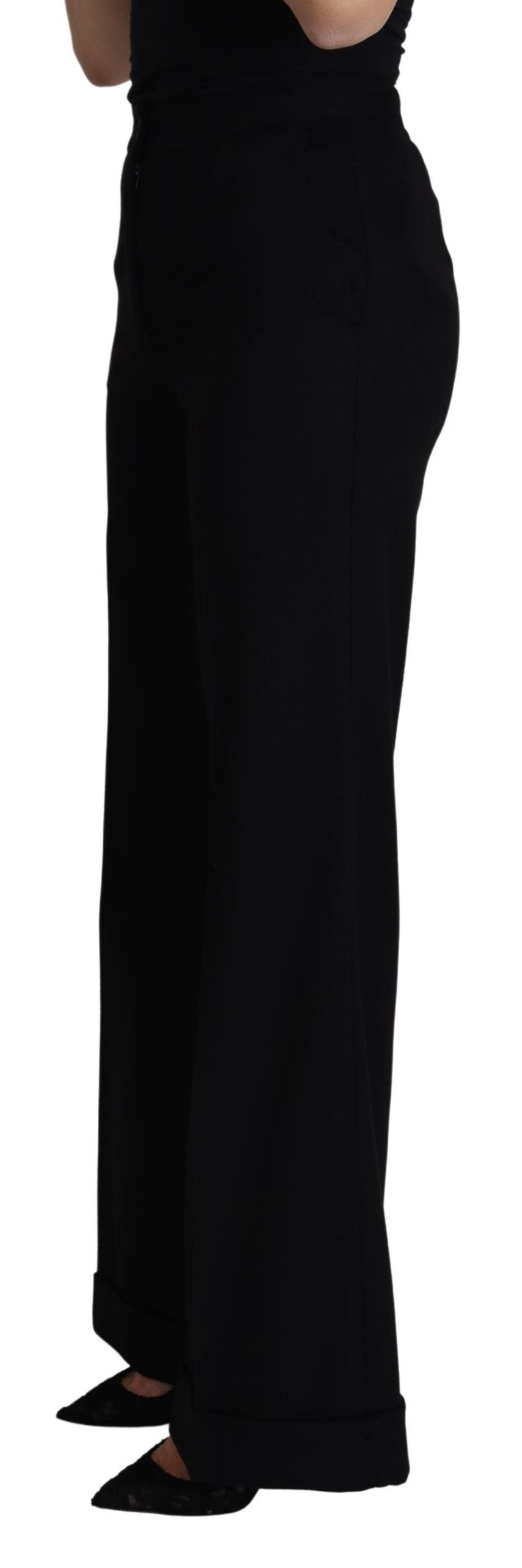 - Elegant Cashmere Wide Leg Trousers