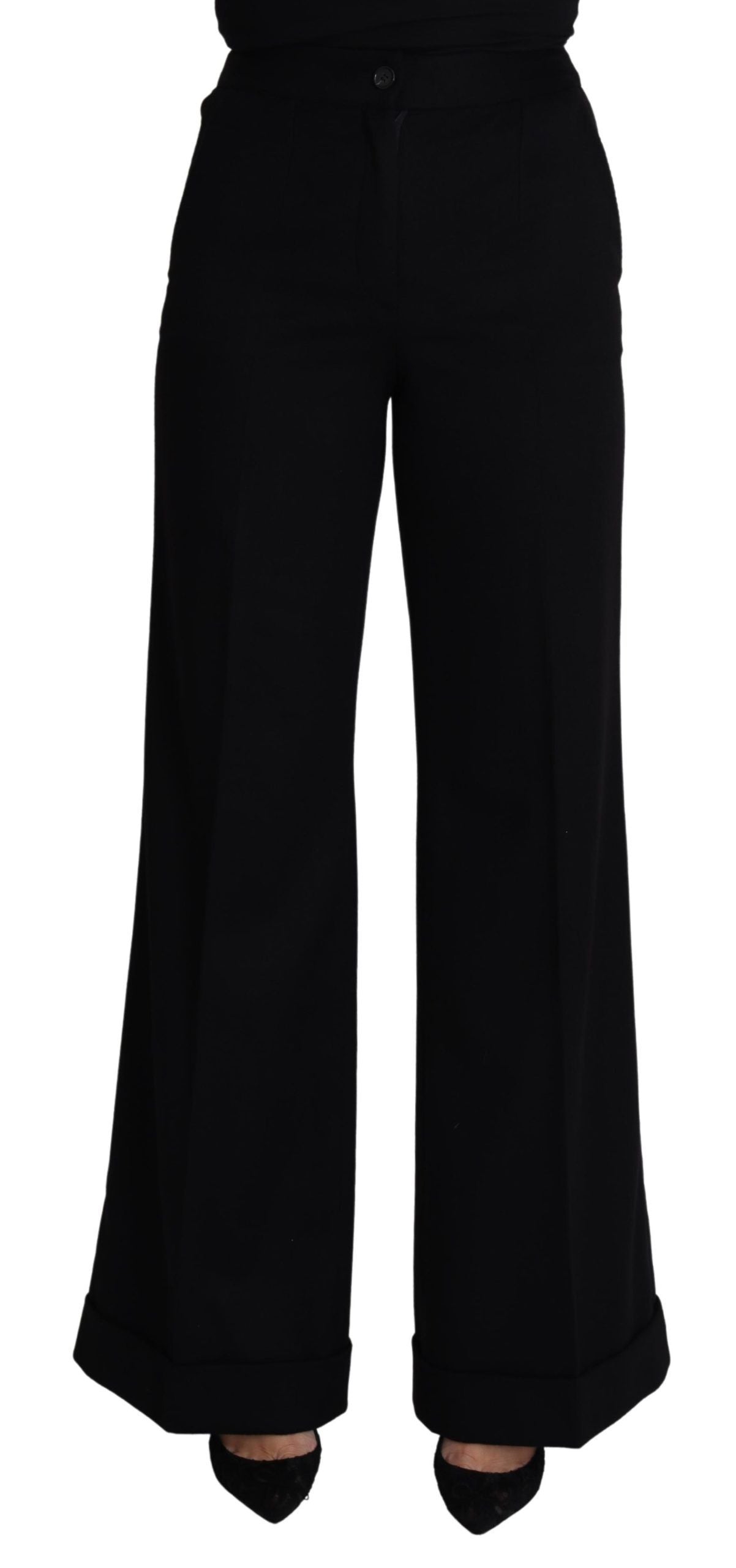 - Elegant Cashmere Wide Leg Trousers