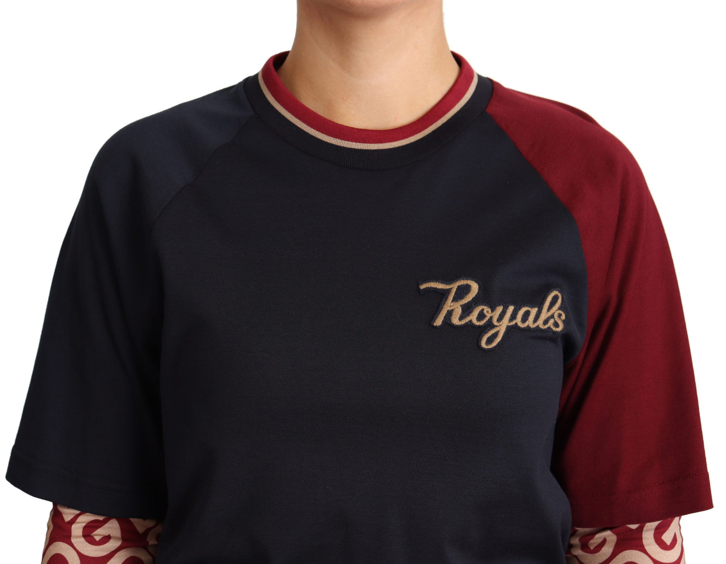 - Multicolor Royals Cotton Crewneck Sweater