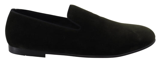 - Elegant Green Velvet Loafers