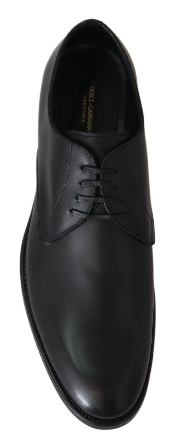 - Elegant Black Leather Derby Dress Shoes