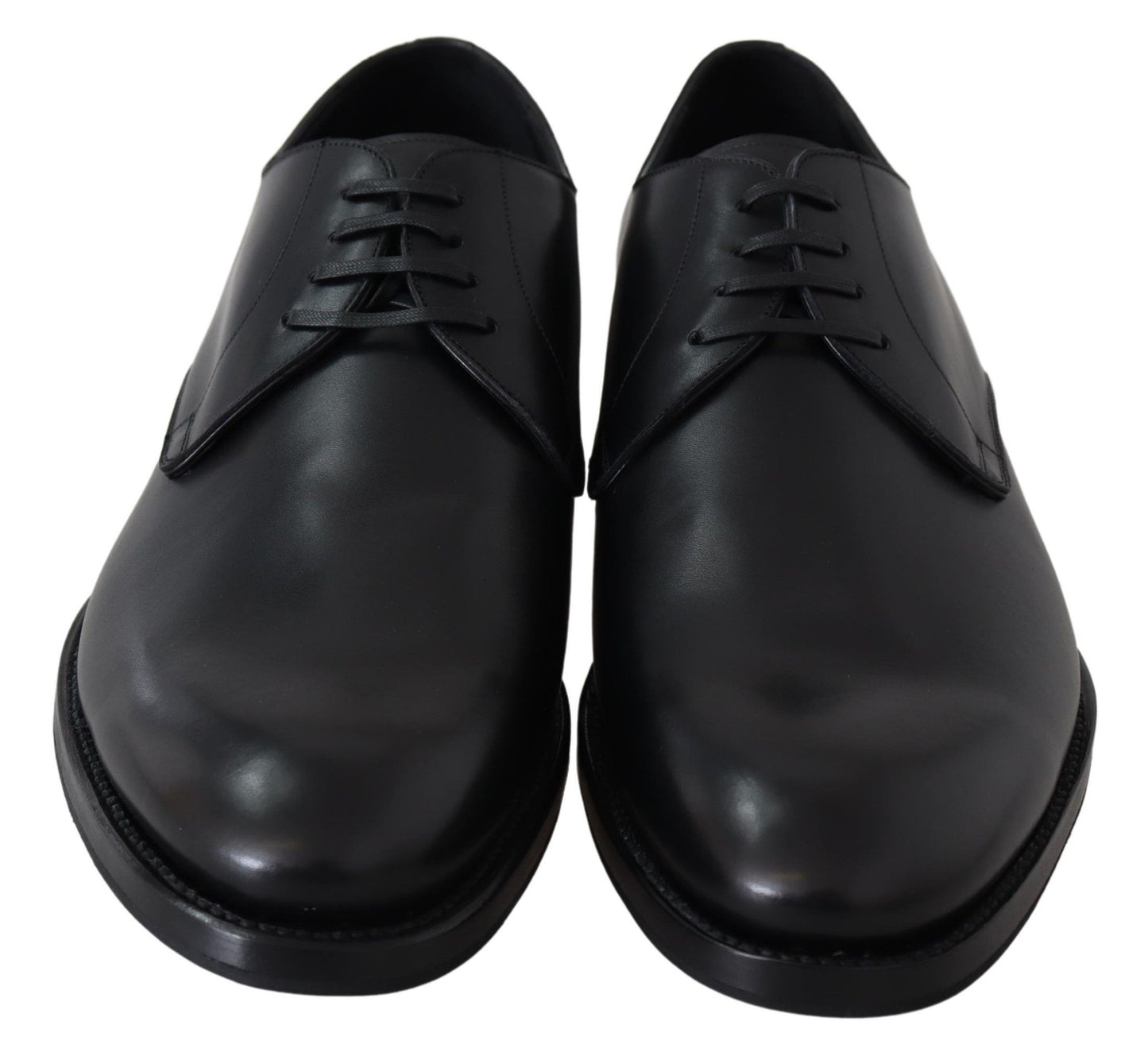 - Elegant Black Leather Derby Dress Shoes