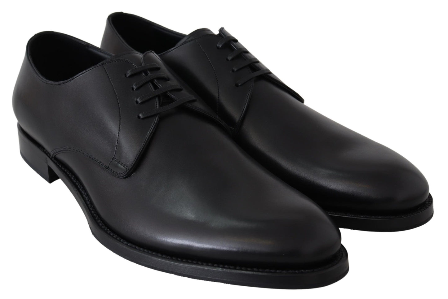 - Elegant Black Leather Derby Dress Shoes