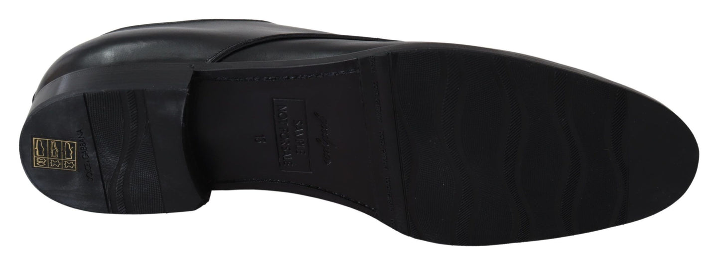 - Elegant Black Leather Derby Dress Shoes