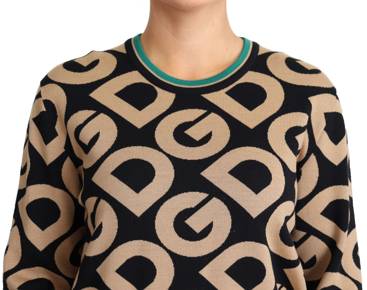 - Elegant Multicolor Wool Blend Sweater