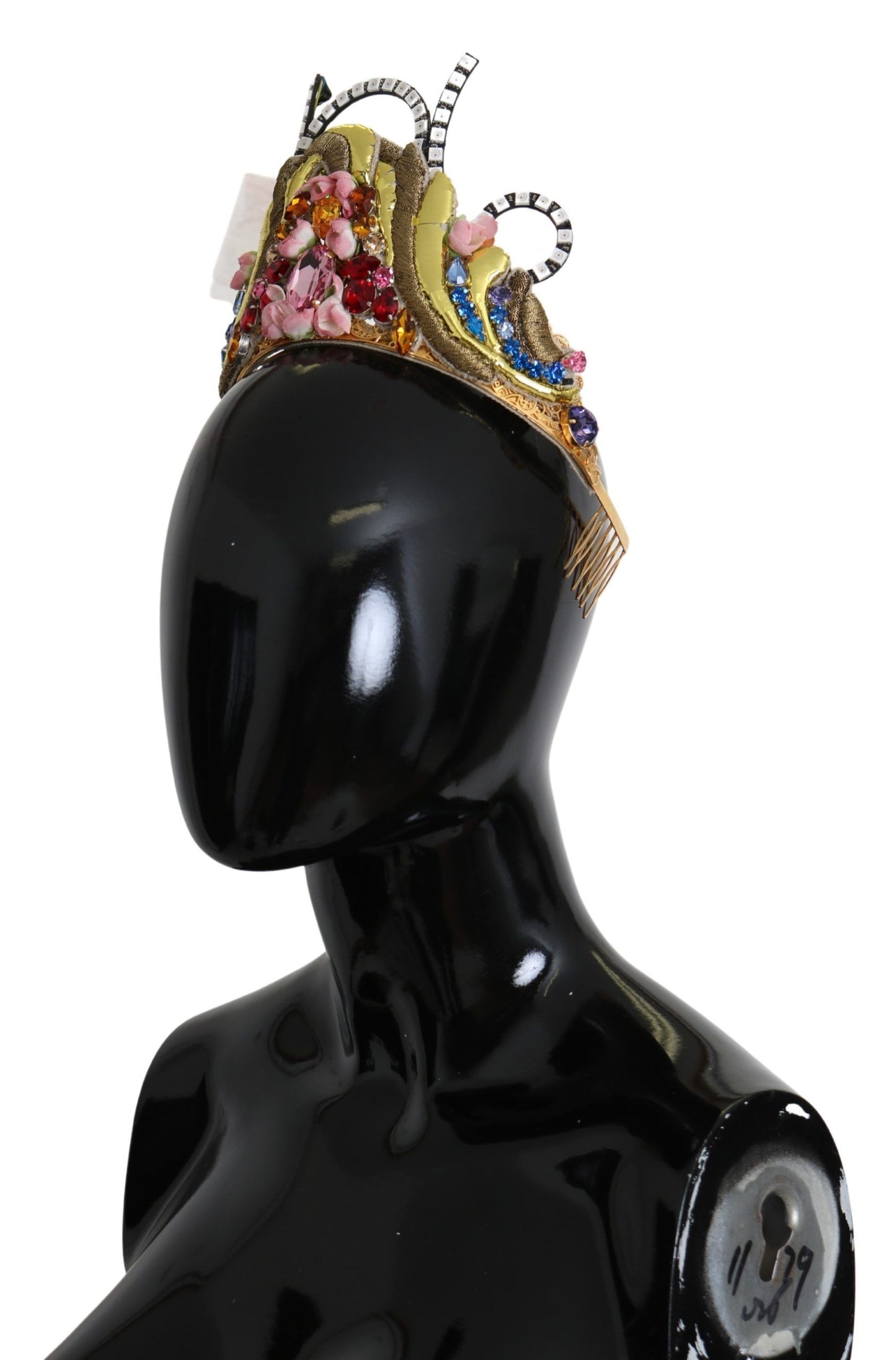 - Stunning Crystal Diadem Tiara - Gold Multicolor