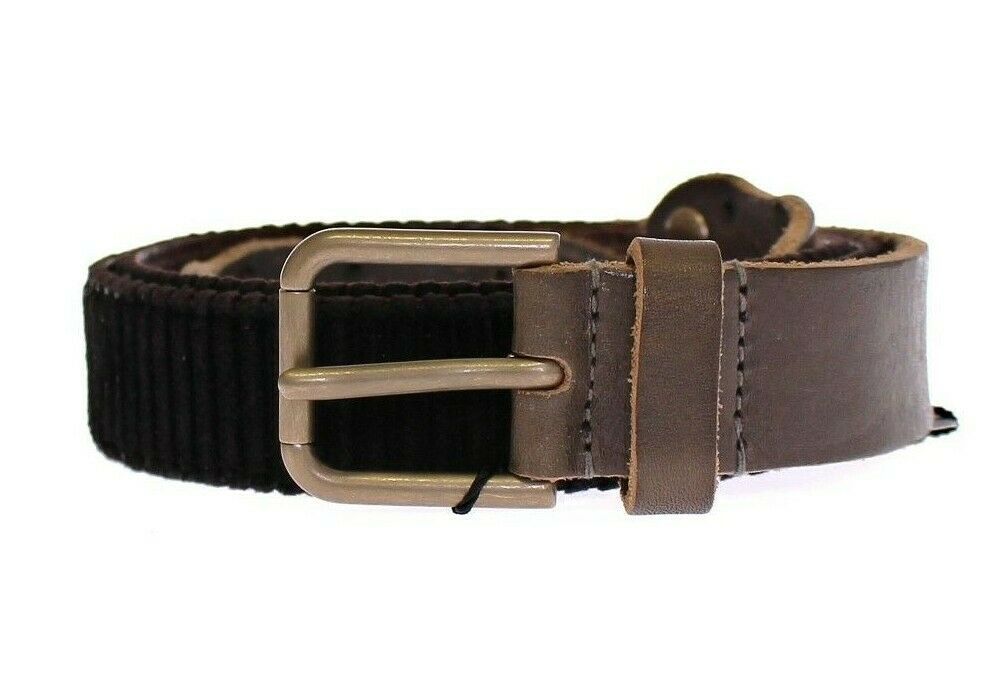- Elegant Leather-Cotton Fusion Men's Belt