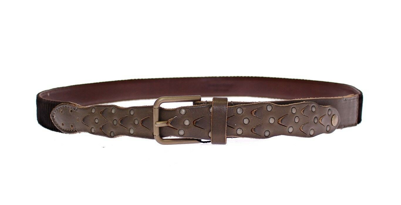 - Elegant Leather-Cotton Fusion Men's Belt