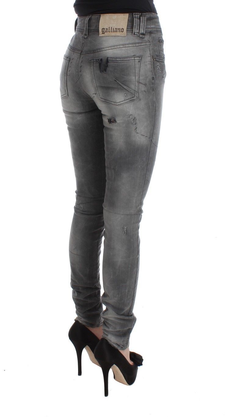 - Chic Gray Slim Fit Designer Jeans