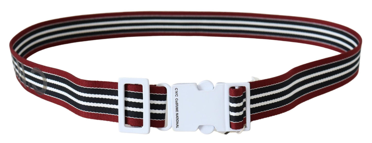 - Elegant Stripe Canvas Waist Belt