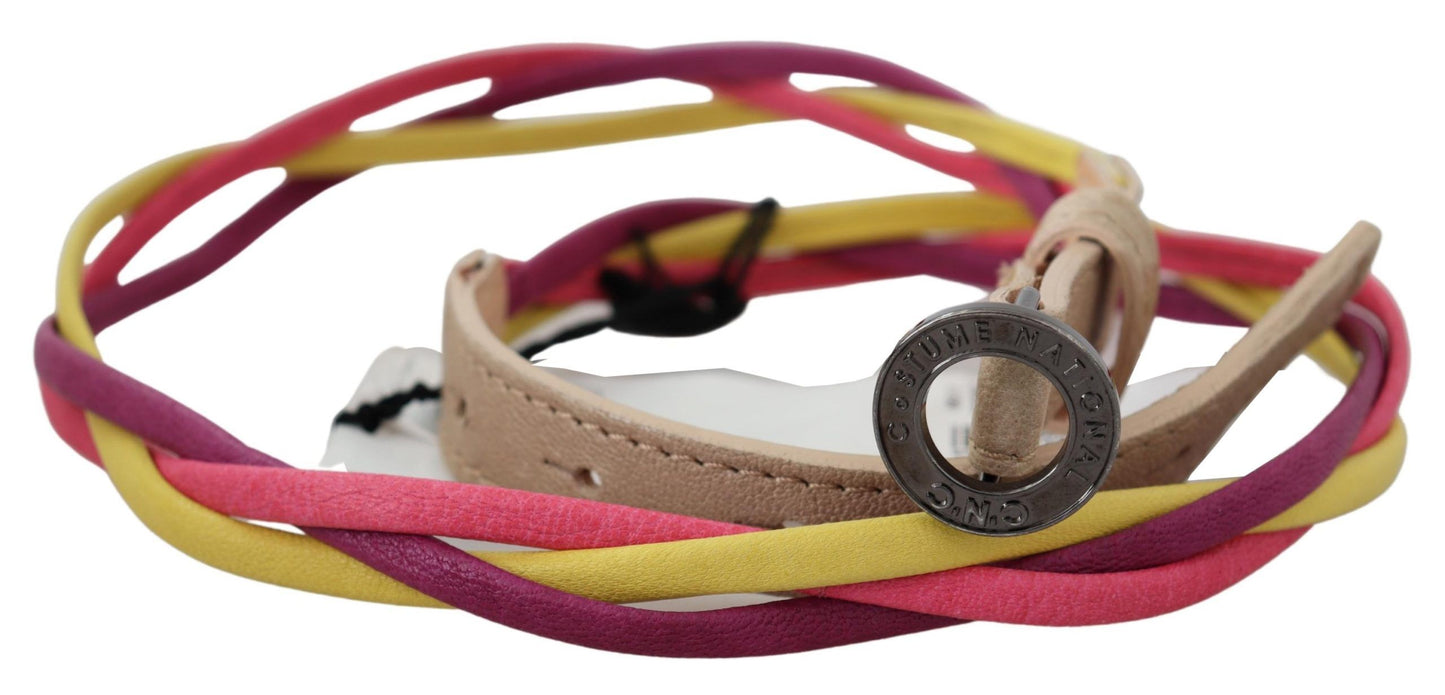 - Multicolor Twisted Faux Leather Belt