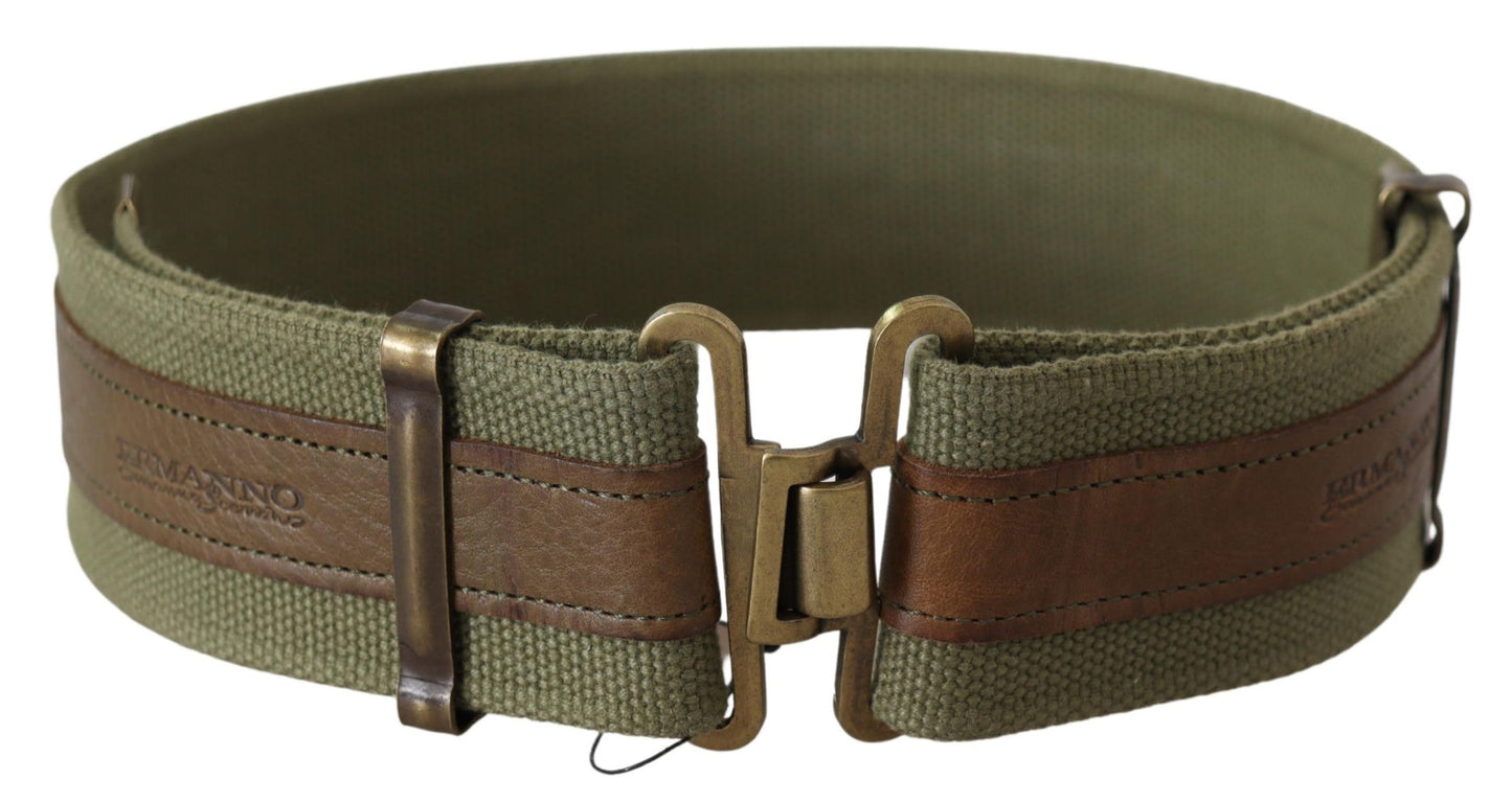 Ermanno Scervino Army Green Rustic Belt - A Timeless Accessory