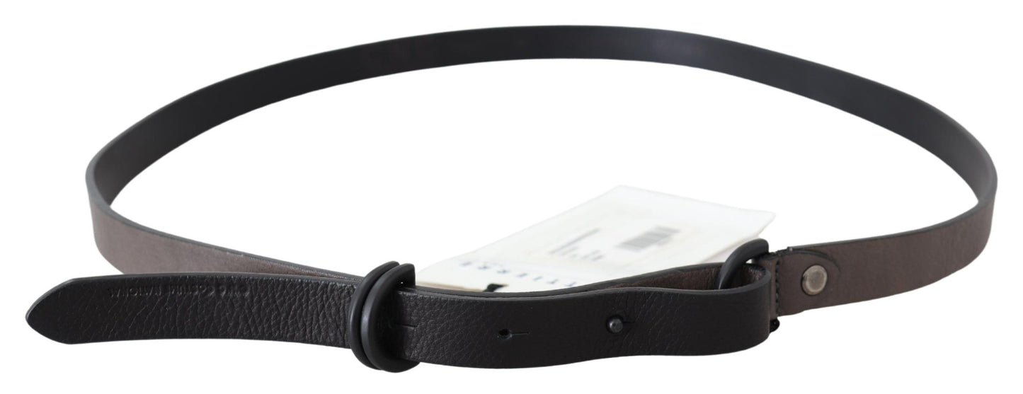 - Elegant Dark Brown Leather Belt