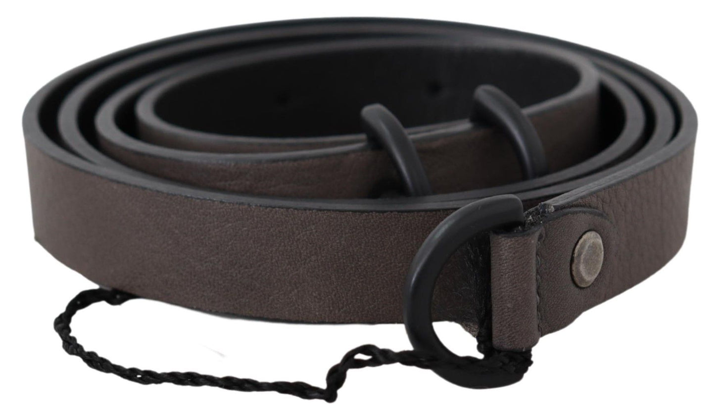 - Elegant Dark Brown Leather Belt