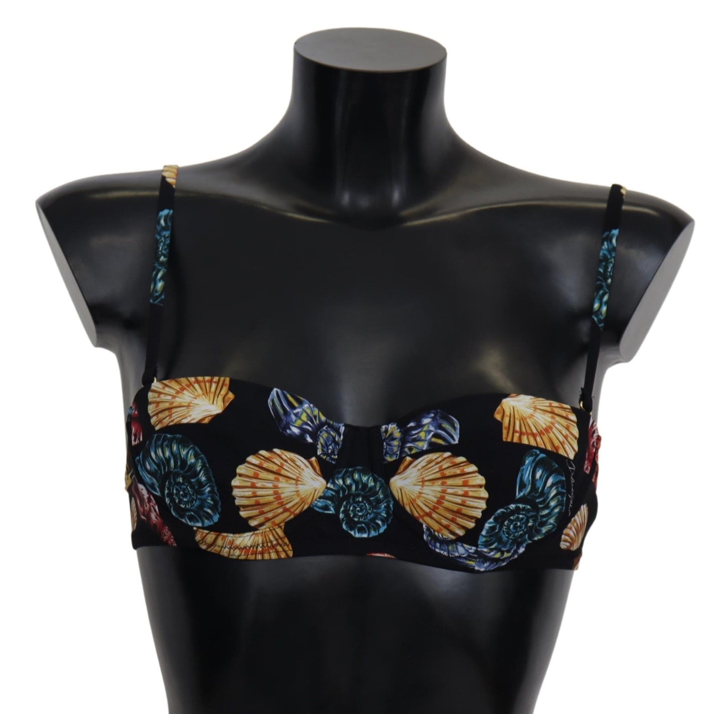 - Chic Seashell-Print Bikini Top
