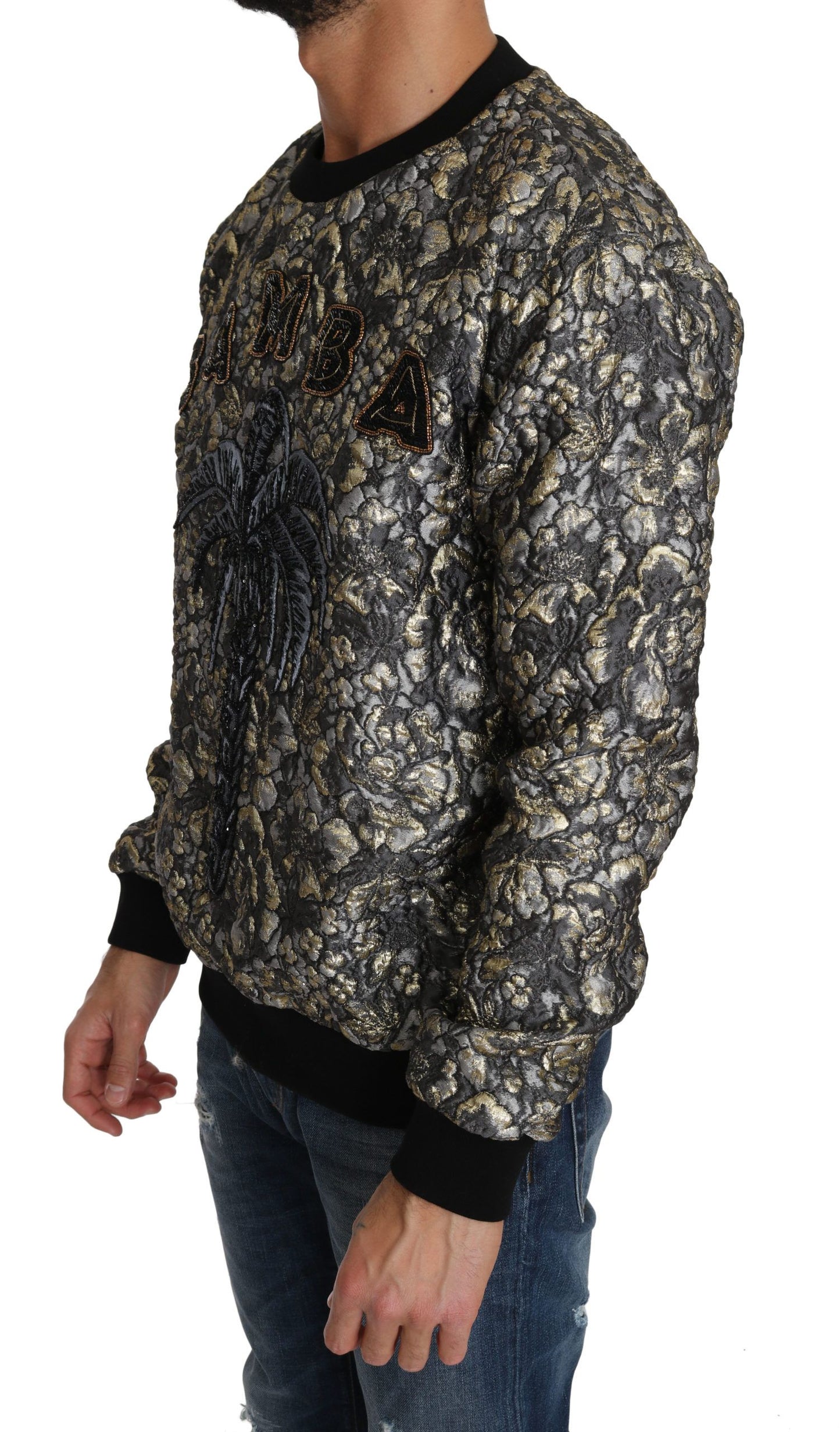 - Samba Jacquard Palm Crewneck Sweater