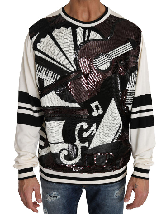 - New York Jazz Sequined Silk Sweater