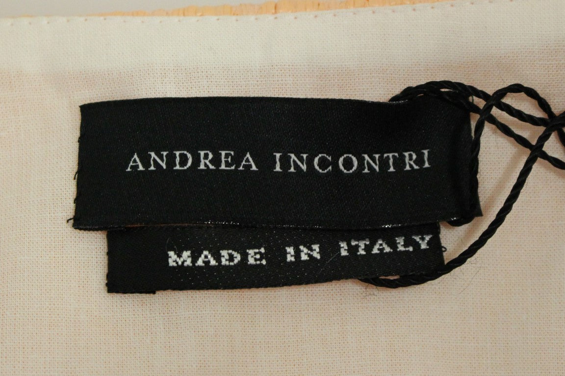 Chic Pink Silk-Blend Short Sleeve Coat by Andrea Incontri