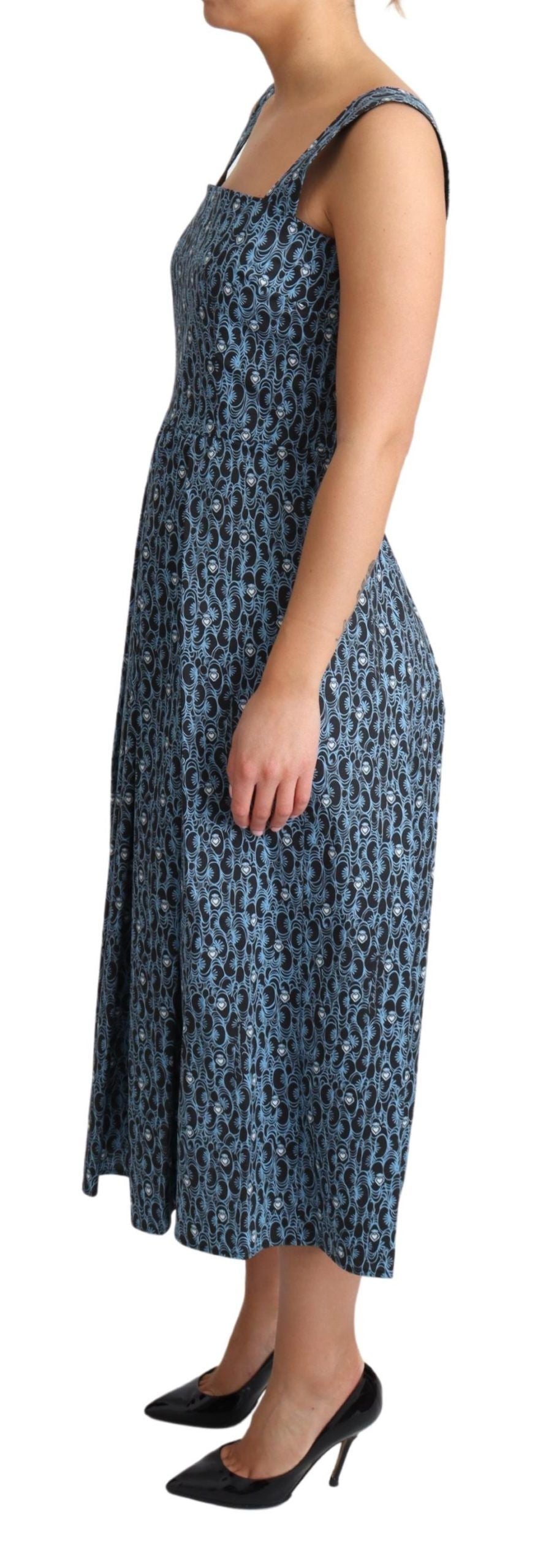 - Elegant Sleeveless A-line Blue Heart Dress